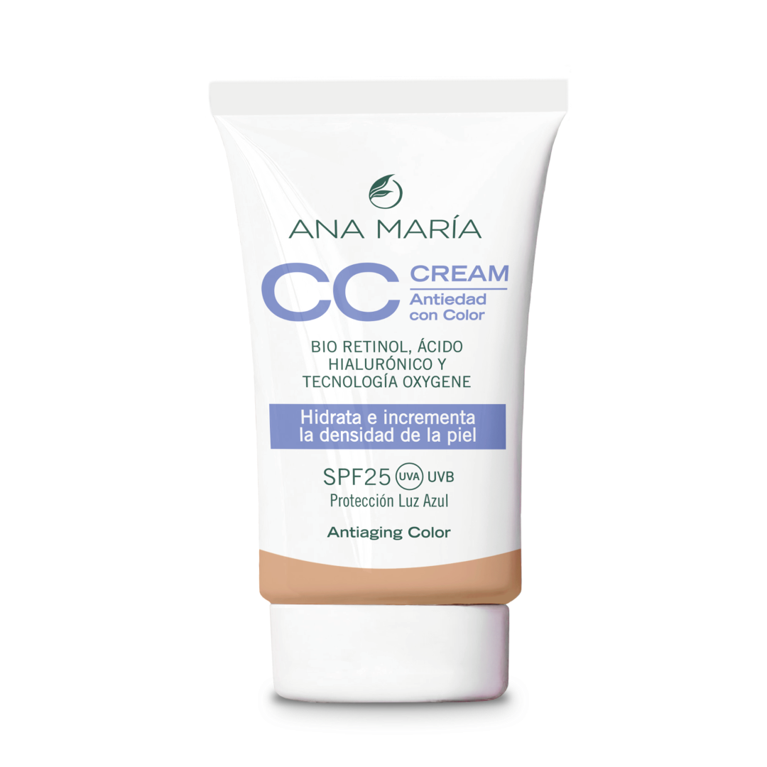 CC cream antiedad con color